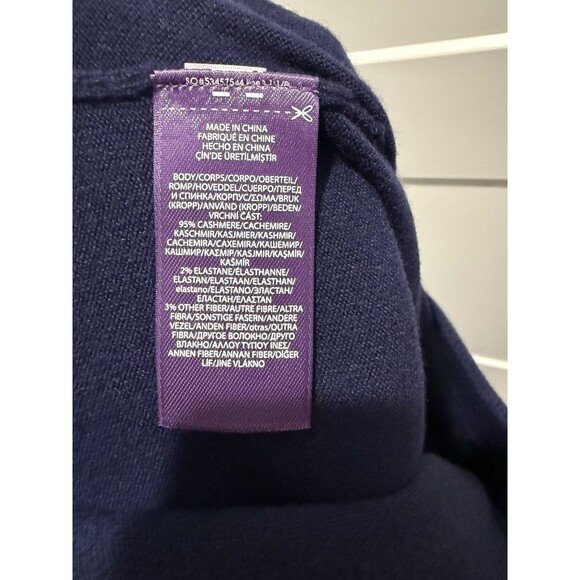 Women’s Ralph Lauren Purple Label Collection Cashmere Joggers Sweatpants Navy M - Picture 6 of 6